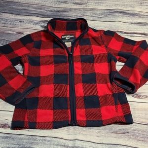 Oshkosh Bgosh Red & Black checker sweater, size 5